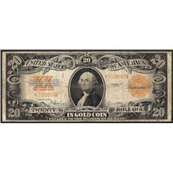 1922 $20 Gold Certificate Note
