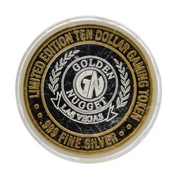 .999 Silver Golden Nugget Las Vegas, Nevada $10 Casino Limited Edition Gaming To