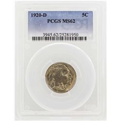 1920-D Buffalo Nickel Coin PCGS MS62