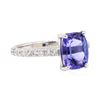 Image 1 : 14KT White Gold 2.96 ctw Tanzanite and Diamond Ring