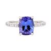 Image 2 : 14KT White Gold 2.96 ctw Tanzanite and Diamond Ring