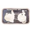 Image 1 : 1974 Thanksgiving Madison Mint 1 oz .999 Fine Silver Art Bar