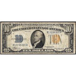 1934A $10 Silver Certificate WWI Emergency North Africa Note