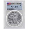 Image 1 : 2017 $1 American Silver Eagle Coin PCGS MS70 First Strike