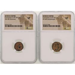 Lot of Constantius II A.D 337-361 Ancient Roman Empire Coins NGC  VF