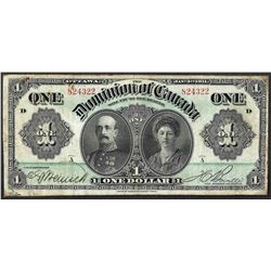 1911 $1 Dominion of Canada Note