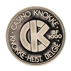 Casino Knokke Belgie 14.1 gram .925 Sterling Silver Gaming Token