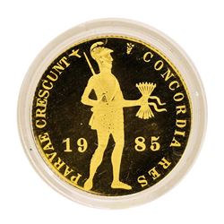 1985 Netherland Ducat Proof Gold Coin