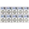 Image 1 : Lot of (10) 1982Mo Mexico Libertad Onza Silver Coins NGC MS66