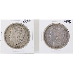 Lot of 1885 & 1887 $1 Morgan Silver Dollar Coins