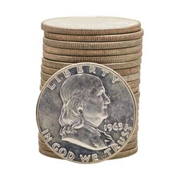 Roll of (20) Brilliant Uncirculated 1963-D Franklin Half Dollar Coins