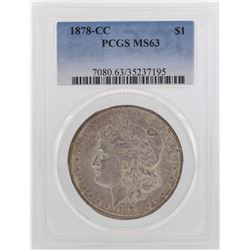 1878-CC $1 Morgan Silver Dollar Coin PCGS MS63