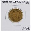 Image 2 : 1913 Netherlands Queen Wilhelmina 10 Gulden Gold Coin