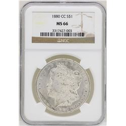 1880-CC $1 Morgan Silver Dollar Coin NGC MS66