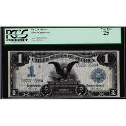 1899 $1 Black Eagle Silver Certificate Note Fr.234 PMG Very Fine 25