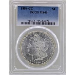 1884-CC $1 Morgan Silver Dollar Coin PCGS MS61
