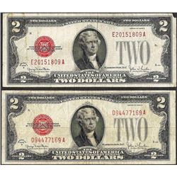 Lot of (2) 1928G $2 Legal Tender Notes