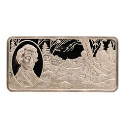 500 Grain Sterling Silver Franklin Mint 100 Greatest Americans Ingot