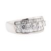 Image 1 : 14KT White Gold 1.66 ctw Diamond Wedding Band