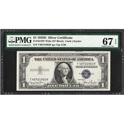 1935D $1 Silver Certificate Note Fr.1613W PMG Superb Gem Uncirculated 67EPQ