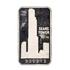Image 1 : The First National Bank of Chicago Sears Tower 1 oz .999 Fine Silver Art Bar