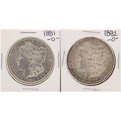 Lot of 1881-O & 1882-O $1 Morgan Silver Dollar Coins
