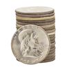 Image 1 : Roll of (20) Brilliant Uncirculated 1963 Franklin Half Dollar Coins