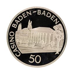 Casino Baden 30.5 gram .925 Sterling Silver Gaming Token