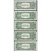 Image 2 : District Set of 1963B $1 Federal Reserve BARR Uncirculated Notes