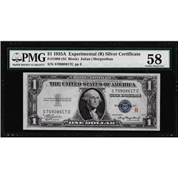 1935A $1 Experimental 'R' Silver Certificate Note Fr.1609 PMG Choice About Unc 5