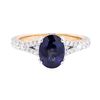 Image 2 : 18KT White and Rose Gold 3.07 ctw Sapphire and Diamond Ring