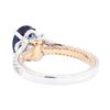 Image 3 : 18KT White and Rose Gold 3.07 ctw Sapphire and Diamond Ring