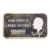 Image 1 : Dwight Eisenhower 1 oz .999 Fine Silver Art Bar