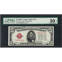 1928C $5 Legal Tender Note Fr.1528 PMG About Uncirculated 50EPQ