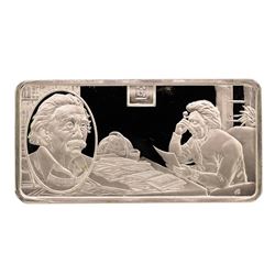 500 Grain Sterling Silver Franklin Mint 100 Greatest Americans Ingot