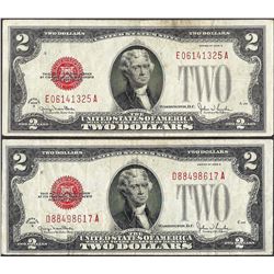 Lot of (2) 1928G $2 Legal Tender Notes