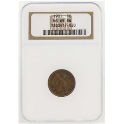 1901 Indian Head Penny NGC MS65BN