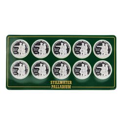 Lot of (10) 1/10 oz. 2004 Stillwater Johnson Matthey Palladium Coins