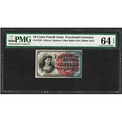 1863 Ten Cents Fourth Issue Fractional Note Fr.1259 PMG Choice Uncirculated 64EP