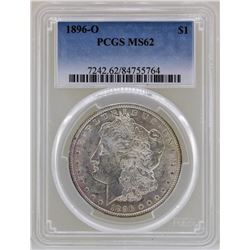 1896-O $1 Morgan Silver Dollar Coin PCGS MS62