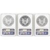 Image 2 : Lot of 1998-2000 $1 American Silver Eagle Coins NGC MS69