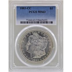 1883-CC $1 Morgan Silver Dollar Coin PCGS MS63