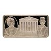 Image 1 : 500 Grain Sterling Silver Franklin Mint 100 Greatest Americans Ingot
