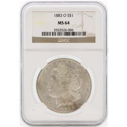 1883-O $1 Morgan Silver Dollar Coin NGC MS64