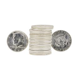Roll of (20) Brilliant Uncirculated 1964 Kennedy Half Dollar Coins