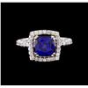 Image 2 : 14KT White Gold 3.03 ctw Sapphire and Diamond Ring