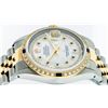 Image 5 : Rolex Mens 2 Tone 14K Mother Of Pearl Diamond & Sapphire Datejust Wristwatch