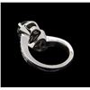 Image 3 : 1.24 ctw Pink Topaz and Diamond Ring - 14KT White Gold