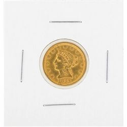 1853 $2 1-2 Liberty Gold Coin AU