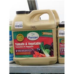 LOT OF 5, ORGANIC TOMATO AND VEGETABLE FOOD 3-1-4 2L (5 TIMES BID PRICE)